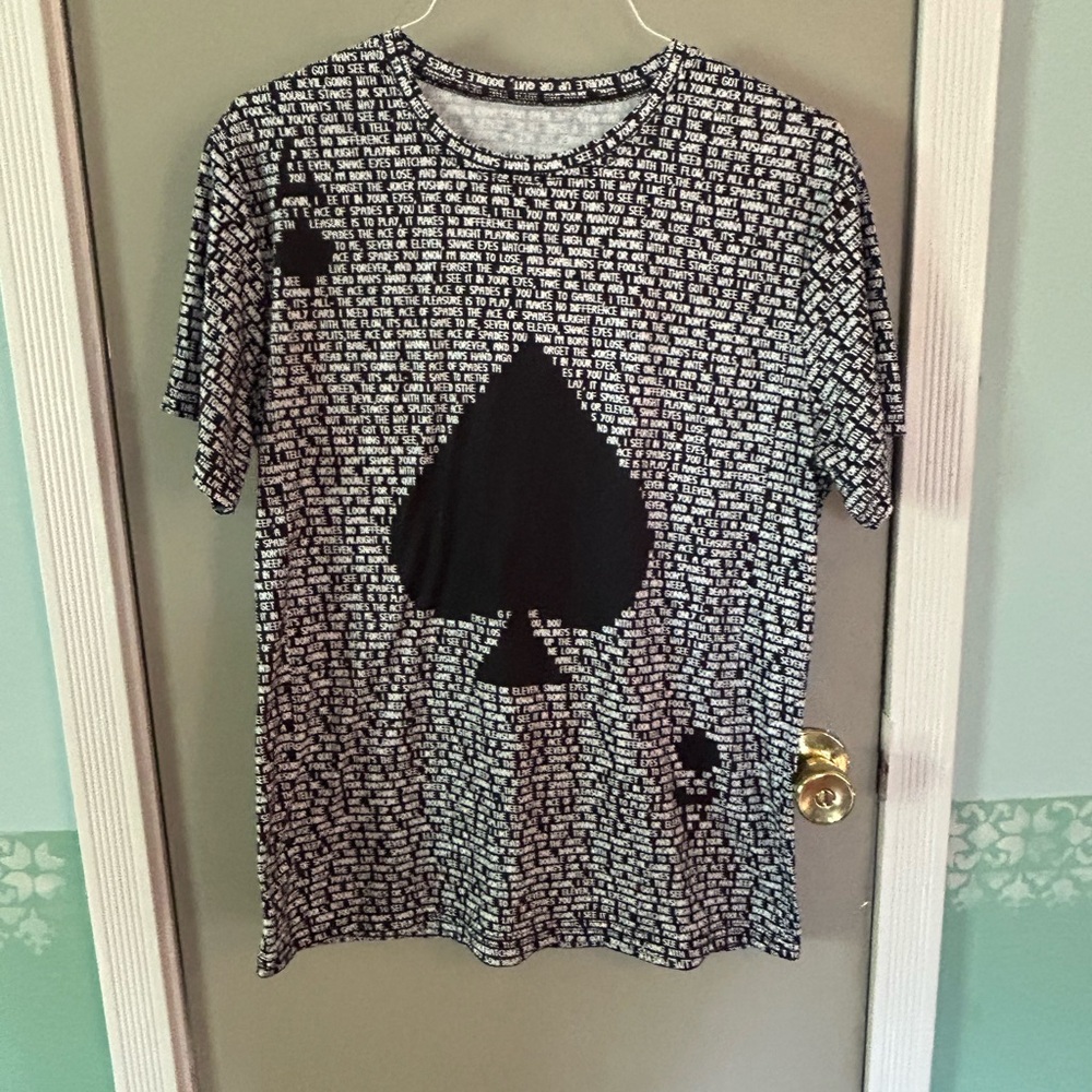 Black and White Spade Graphic T-Shirt